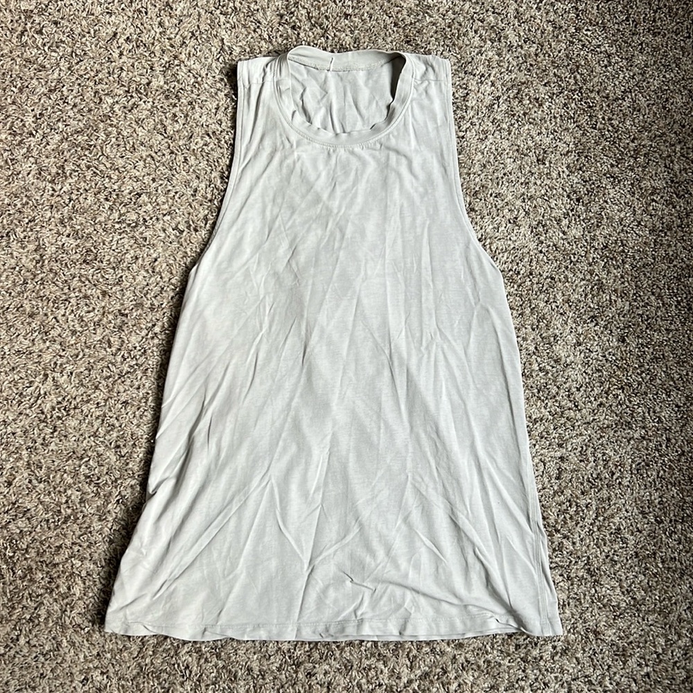 Gray lululemon twist back tank